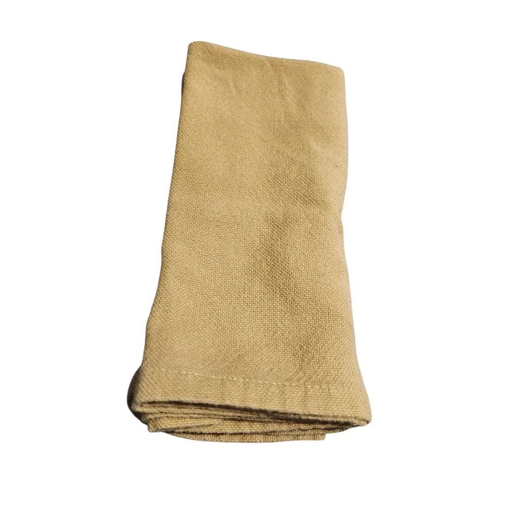 Victorian Heart Nancys Nook 100 Cotton Napkins Set of 4 Tan Linen Blend Textured